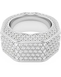 Swarovski - Anello dextera, forma ottagonale, pavé - Lyst
