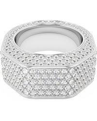 Swarovski - Anillo dextera, forma octagonal, pavé - Lyst