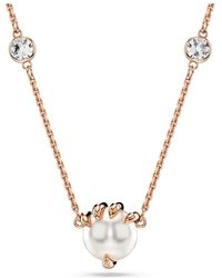 Swarovski - Dragon & Phoenix Pendant, Crystal Pearls, Dragon's Claw, 18K Rose Finish - Lyst