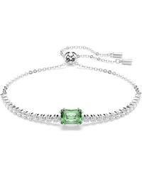 Swarovski - Matrix Tennis Bracelet, Mixed Cuts, Rhodium Plated - Lyst