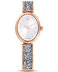 Swarovski - Crystal Rock Oval Watch, Swiss Made, Crystal Bracelet, Rose-Tone Finish - Lyst