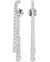 Swarovski - Matrix Drop Earrings, Gradient Of Round Cuts, Rhodium Plated - Lyst