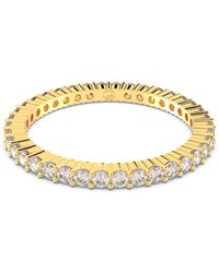 Swarovski - Anello Vittore e base placcata in oro - Lyst