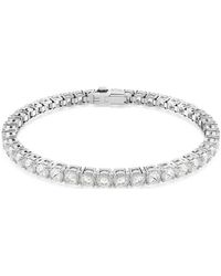 Swarovski - Matrix Tennis-Tone Plated Bracelet - Lyst