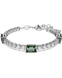 Swarovski - Matrix Tennis Bracelet, Mixed Cuts, Rhodium Plated - Lyst