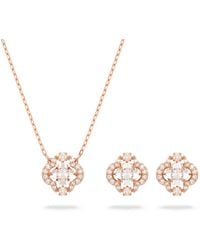 Swarovski - Sparkling dance set, verschiedene schliffe, glücksklee, weiß, roségold-legierungsschicht - Lyst