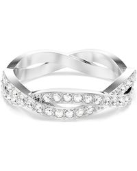 Swarovski - Infinity Ring, Round Cut, Rhodium Plated - Lyst