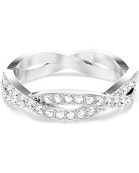 Swarovski - Infinity Ring, Round Cut, Rhodium Plated - Lyst