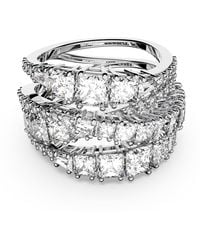 Swarovski - Anello Hyperbola, Taglio Misto, Placcato Rodio - Lyst