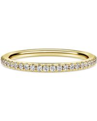 Swarovski - Eternity bandring, im labor gezüchteter diamanten 0,2 ct tw, rundschliff, 18k gelbgold - Lyst
