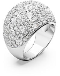 Swarovski - Sublima Cocktail Ring, Moon, Rhodium Plated - Lyst