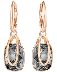 Swarovski - Holding Drop Earrings, 18K Rose Finish - Lyst