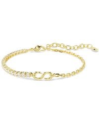 Swarovski - Matrix Tennis-Tone Plated Bracelet - Lyst