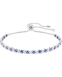 Swarovski - Matrix Rhodium Plated Crystal Tennis Bracelet - Lyst