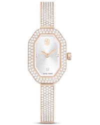Swarovski - Orologio dextera bangle, fabbricato in svizzera, bracciale di metallo, tono dorato, finitura in tonalità champagne dorato - Lyst