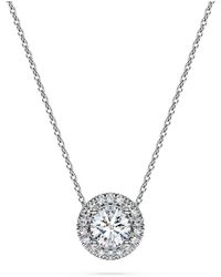 Swarovski - Eternity Halo Solitaire Pendant - Lyst