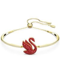 Swarovski - Bracelet-jonc iconic swan, cygne, medium - Lyst