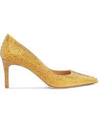 Swarovski - Tacchi stuart weitzman stuart power shine, gialli - Lyst