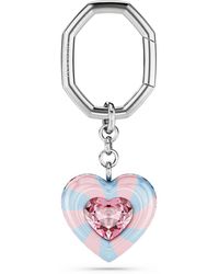 Swarovski - Dulcis schlüsselanhänger, herzschliff, herz, mehrfarbig, rhodiniert - Lyst
