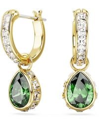Swarovski - Chroma Drop Earrings, Pear Cut, 18K Finish - Lyst