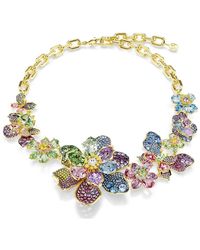 Swarovski - Collana idyllia, taglio misto, pavé, fiore - Lyst