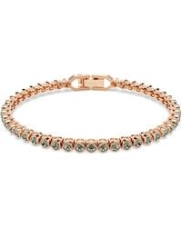 Swarovski - Bracelet tennis imber emily, taille ronde, violet, métal rhodié - Lyst