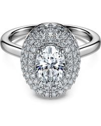 Swarovski - Eternity Halo Solitaire Ring - Lyst