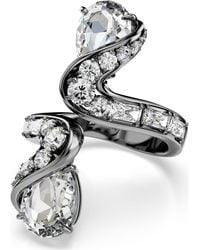 Swarovski - The vienna collection offener ring, feder - Lyst