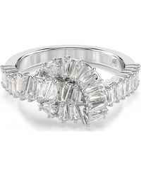 Swarovski - Matrix Baguette Cut Knot Ring, Size 60 - Lyst