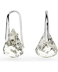 Swarovski - Lunar Drop Earrings, Rhodium Plated - Lyst