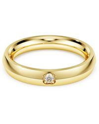 Swarovski - Anneau eternity, diamants de synthèse 0,05 ct tw, forme ronde, or jaune 18 carats - Lyst