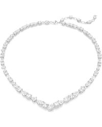 Swarovski - Collana mesmera, taglio misto, bianca, placcato rodio - Lyst