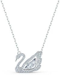 Swarovski - Dancing Swan Necklace - Lyst