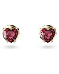 Swarovski - Pendientes de botón chroma, corazón - Lyst