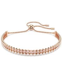 Swarovski - Matrix Tennis-Tone Plated Bracelet - Lyst
