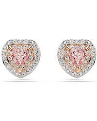 Swarovski - Orecchini a lobo one, taglio heart, pavé, cuore - Lyst
