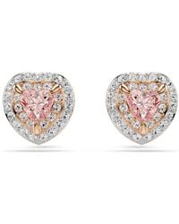 Swarovski - Orecchini a lobo one, taglio heart, pavé, cuore - Lyst