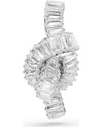 Swarovski - Spilletta matrix, taglio baguette, nodo, bianca, placcato rodio - Lyst