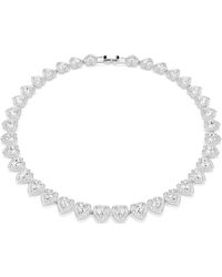 Swarovski - Ariana grande x tennis halskette, verschiedene schliffe, herz - Lyst