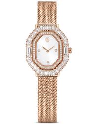 Swarovski - Matrix Octagon Uhr, Metallarmband, Roséfarben, Roségoldfarbenes Finish - Lyst