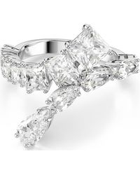 Swarovski - Matrix Ring, Mixed Cuts, Rhodium Plated - Lyst