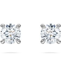 Swarovski - Orecchini a lobo eternity, diamanti creati in laboratorio 0,52 ct tw, forma rotonda, argento sterling - Lyst