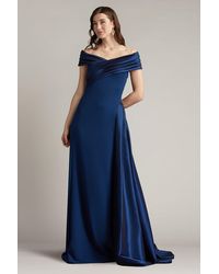 Tadashi Shoji - Elysian Draped Overlay Train Gown - Lyst
