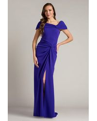 Tadashi Shoji - Perkins Asymmetric Draped Gown -Prpir - Lyst