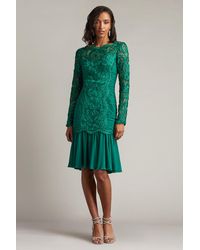 Tadashi Shoji - Novara Embroidered Skater Dress-Emera - Lyst