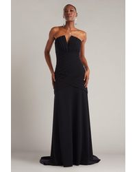 Tadashi Shoji - Vionna Shutter-Pleated Crepe Gown - Lyst