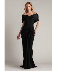 Tadashi Shoji - Seraphine Pleated Portrait Collar Gown - Lyst
