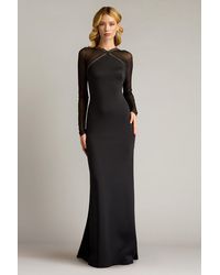 Tadashi Shoji - Savoy Sheer Sleeve Gown - Lyst