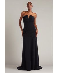 Tadashi Shoji - Vionna Shutter-Pleated Crepe Gown - Lyst