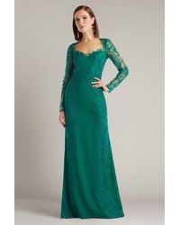 Tadashi Shoji - Regal Embroidered Timepiece Lace Gown-Emera - Lyst
